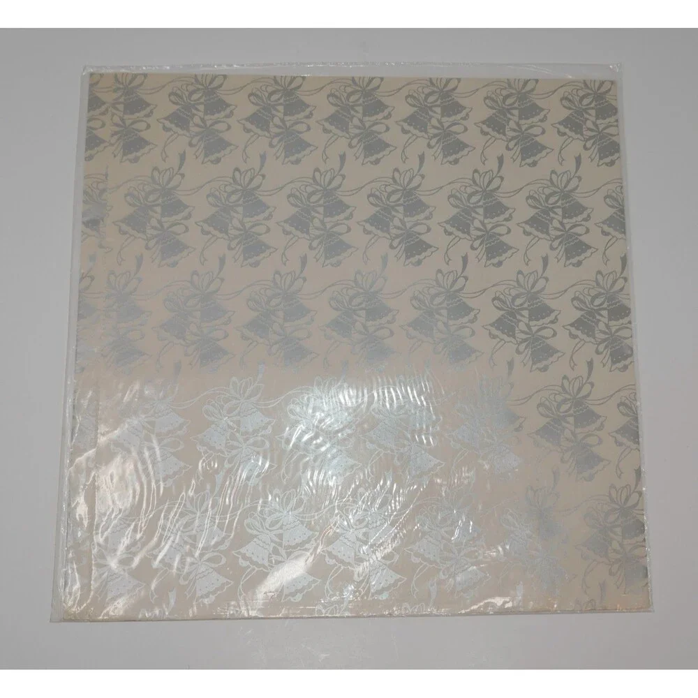 Tuttle Press Silver Bells Gift Wrap Christmas Wedding Flat Wrapping Paper